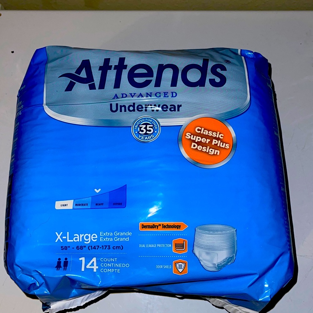 Attends Disposable Underwear X-Large Heavy 14 Ct